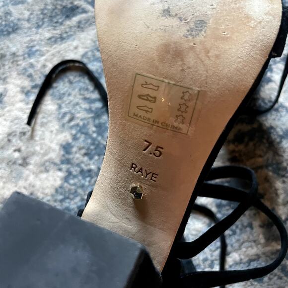 RAYE‎ Lulu Black Suede Lace-Up Heels - Size 7.5 - Picture 8 of 8